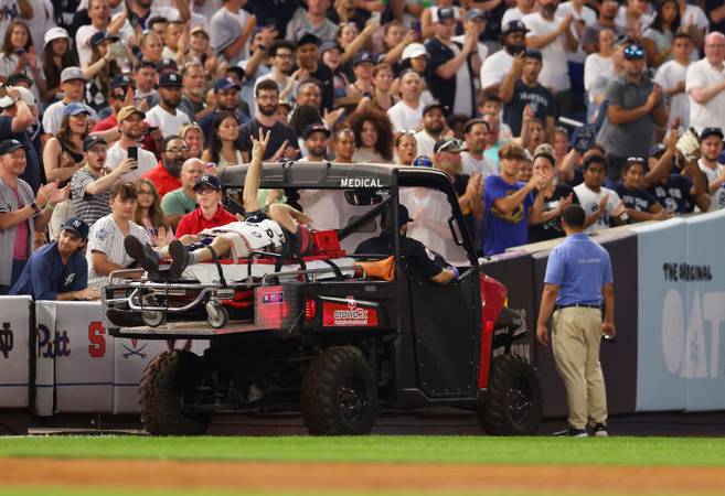 Cameraman at Yankee Stadium injured by wild throw from Orioles shortstop  Gunnar Henderson – Queen City News