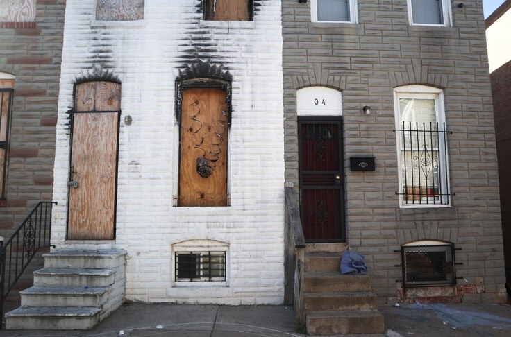 A vacant property in Baltimore City.