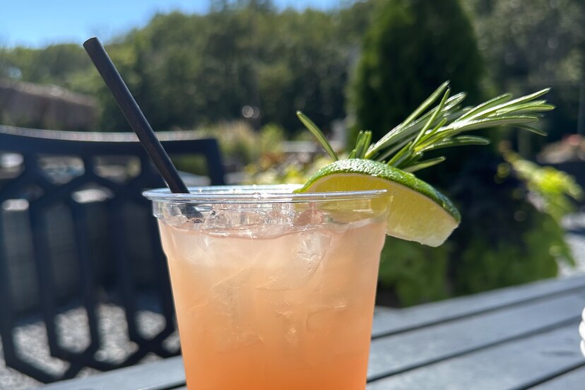 A grapefruit rosemary crush from Charly’s Waterfront in Essex.