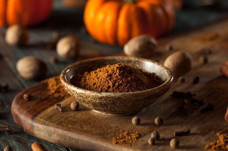 Organic Raw Pumpkin Spice with Cinnamon Allspice Nutmeg and Ginger
