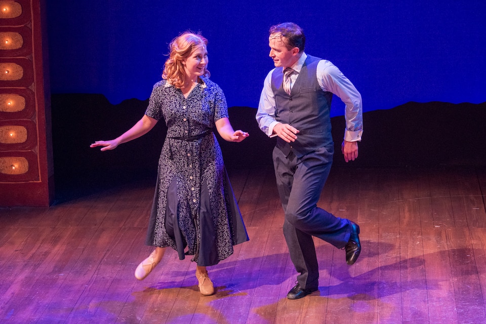 Delaney Jackson and Neal Bechman perform as as Polly Baker and Bobby Child in the Maryland Classic Theatre production of "Crazy For You."