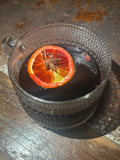 Mulled wine served at The Wurst, a speakeasy-style bar in Federal Hill