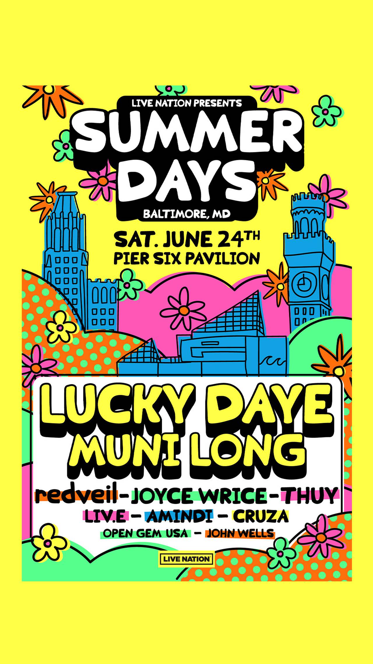Lucky Daye will headline Pier Six Pavilion's ‘Summer Days’ festival